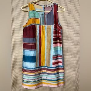 LOFT New sleeveless silky top.Gorgeous mix of colors to go with anything size SP